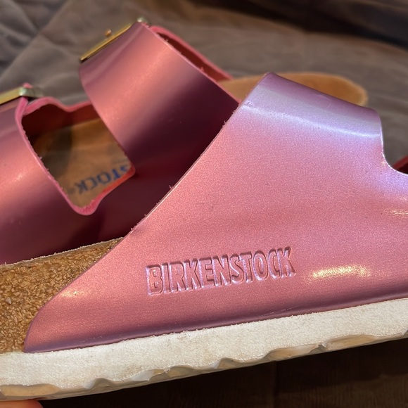 Birkenstock Womens Arizona SFB Fashion Rose Leather SUPER NICE!!! Sz 37 Womens 7 - Picture 15 of 16